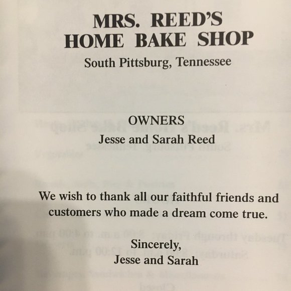 SHARING OUR BEST: MRS REED'S HOME BAKE SHOP COOKBOOK - Picture 3 of 3